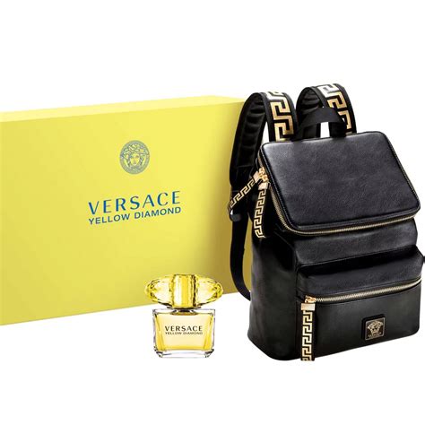 versace small perfume set|versace perfume with backpack.